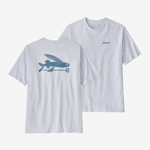 Patagonia M's Flying Fish Responsibili-Tee - "Color: WHI","Size: M"