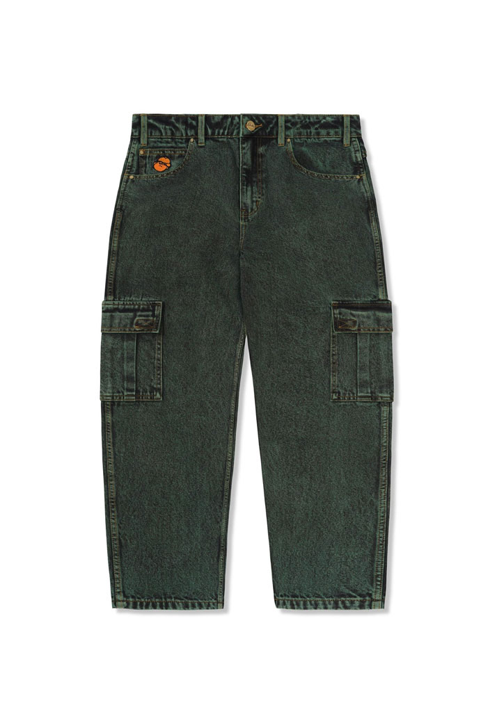 JEANS BUTTER GOODS SANTOSUOSSO DENIM JEANS DARK GREEN (Taglia 28)