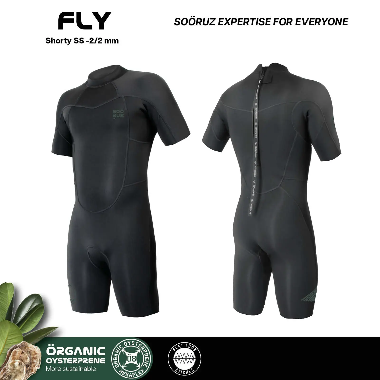 Sooruz Shorty Men 2/2 Black-zip Fly - Size : S