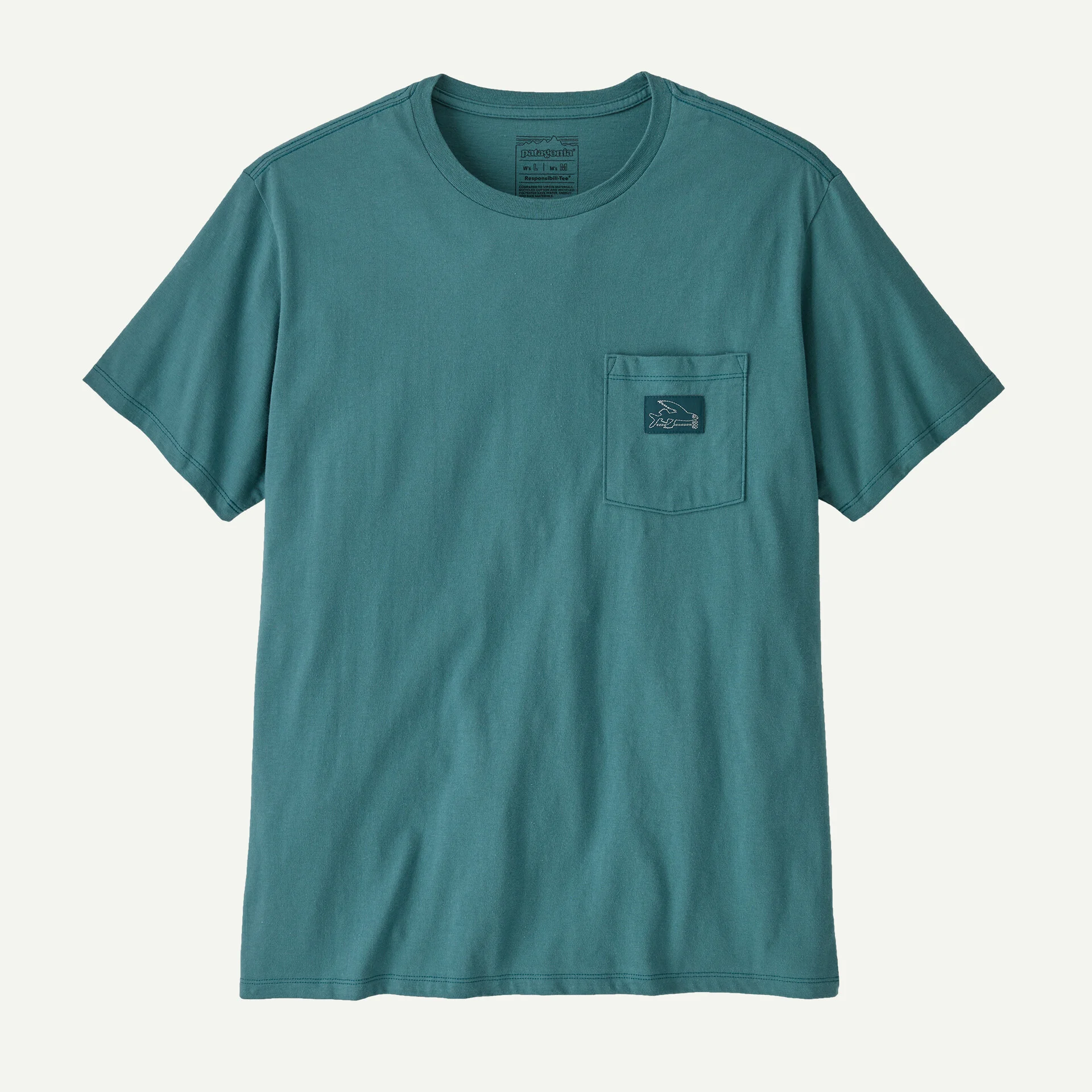 Patagonia Flying Fish Tides Organic Pocket T-Shirt - "Color: WLDB","Size: L"