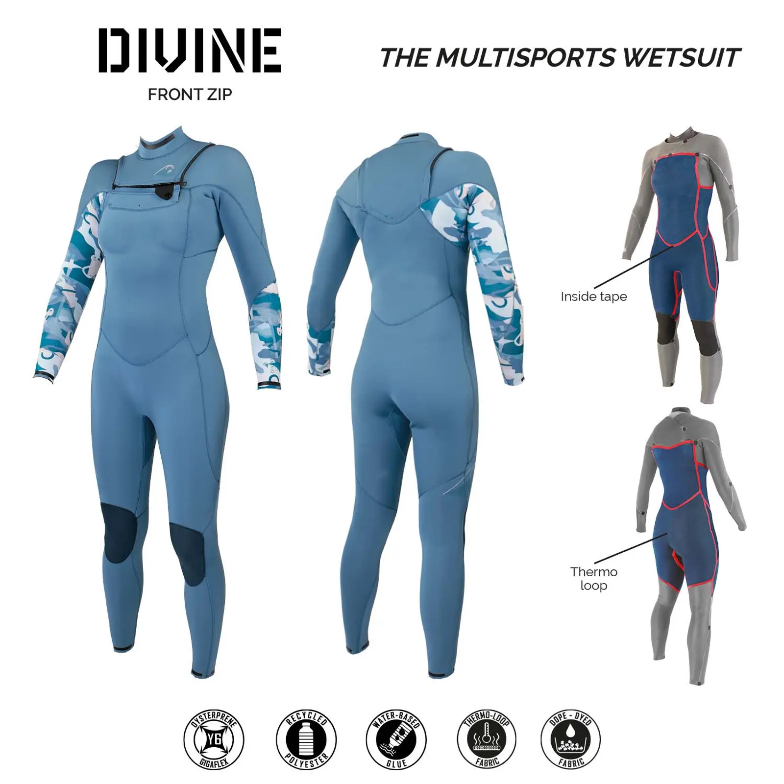 Sooruz Fullsuit Women Divine  Front-zip 4/3 - "Color: Blue","Size: LS"