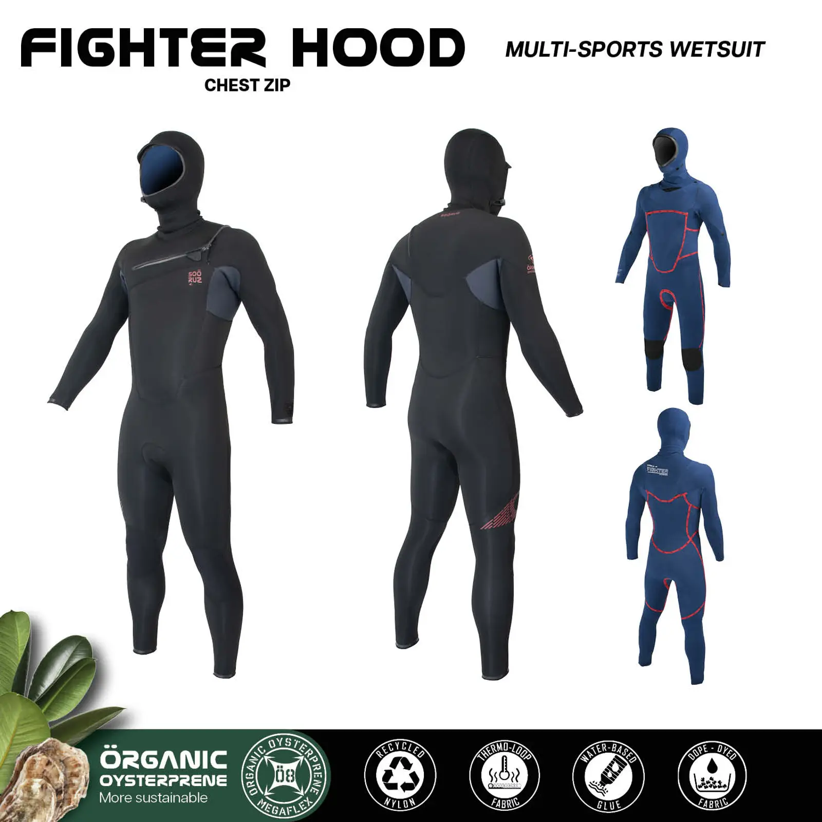 Sooruz Fullsuit Men Fighter Hood Chest-zip 5/4/3 - Size : XS